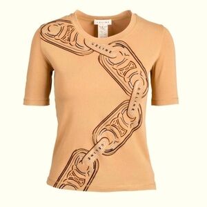 CELINE VINTAGE TRIOMPHE CHAIN LINKS KNITTED TOP - w RECEIPT